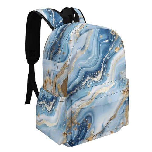Abstract Marble Texture Funny Backpack Daily Casual Daypack Travel Mini Bag with Adjustable Strap Style-122