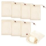 8 Stück Sisalsäckchen für Seife, Seifensäckchen 9 cm X 14 cm, Seifenbeutel für Feste Seife...