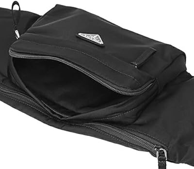 Prada Unisex Marsupio Belt Waist Bag Black Nylon Tessuto Fanny