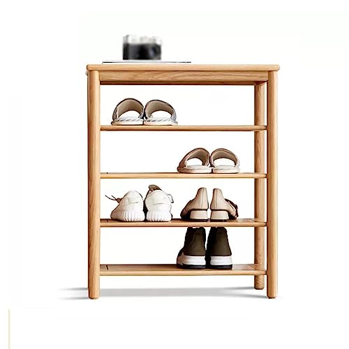 Étagère de rangement multi-niveaux pour chaussures avec pouf banc en bois