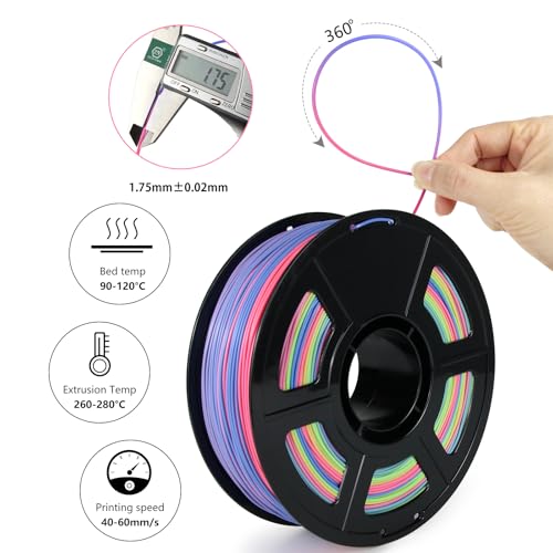 Image of Colored ASA Filament 1.75 + /- 0.02mm - UV /Rain /Heat Resistant Durable 3D Printer Filament, No Warping, Non Odor & Fumes - Perfect for Outdoor Functional Mechanical Parts, 1kg (2.2lbs) Spools