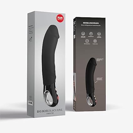 Fun Factory BIG BOSS - BLACK LINE - vibrador G5 XXL recargable para mujer punto G negro de silicona medica