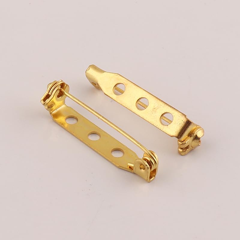 300pcs 7×27mm Large Safety Pin, Gold Lock Brooch, Clothing Badge, Corsage Accessory DIY Jewelry Clothin g