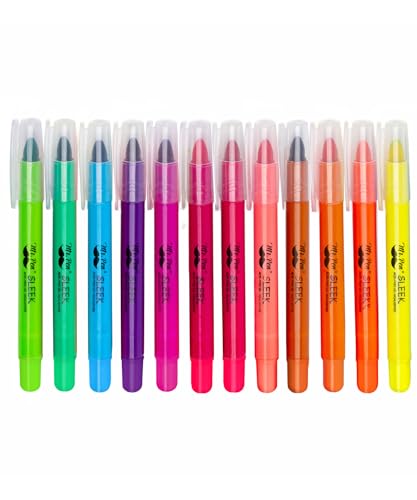 Image of Mr. Pen- No Bleed Gel Highlighters, Colorful, 12 Pack