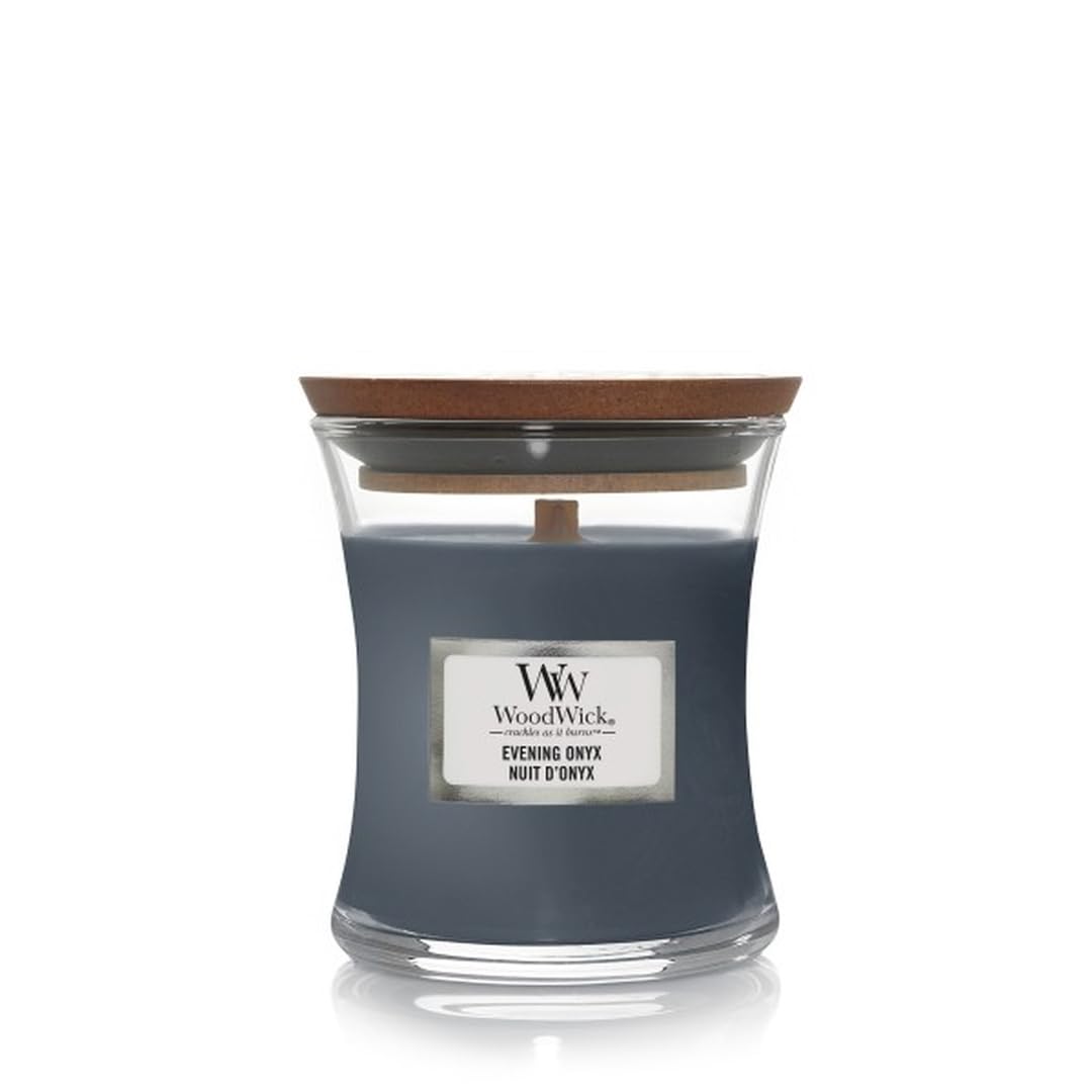 Woodwick Grey Evening Onyx Candle, Medium 9.75 cm x  x 11.50 cm