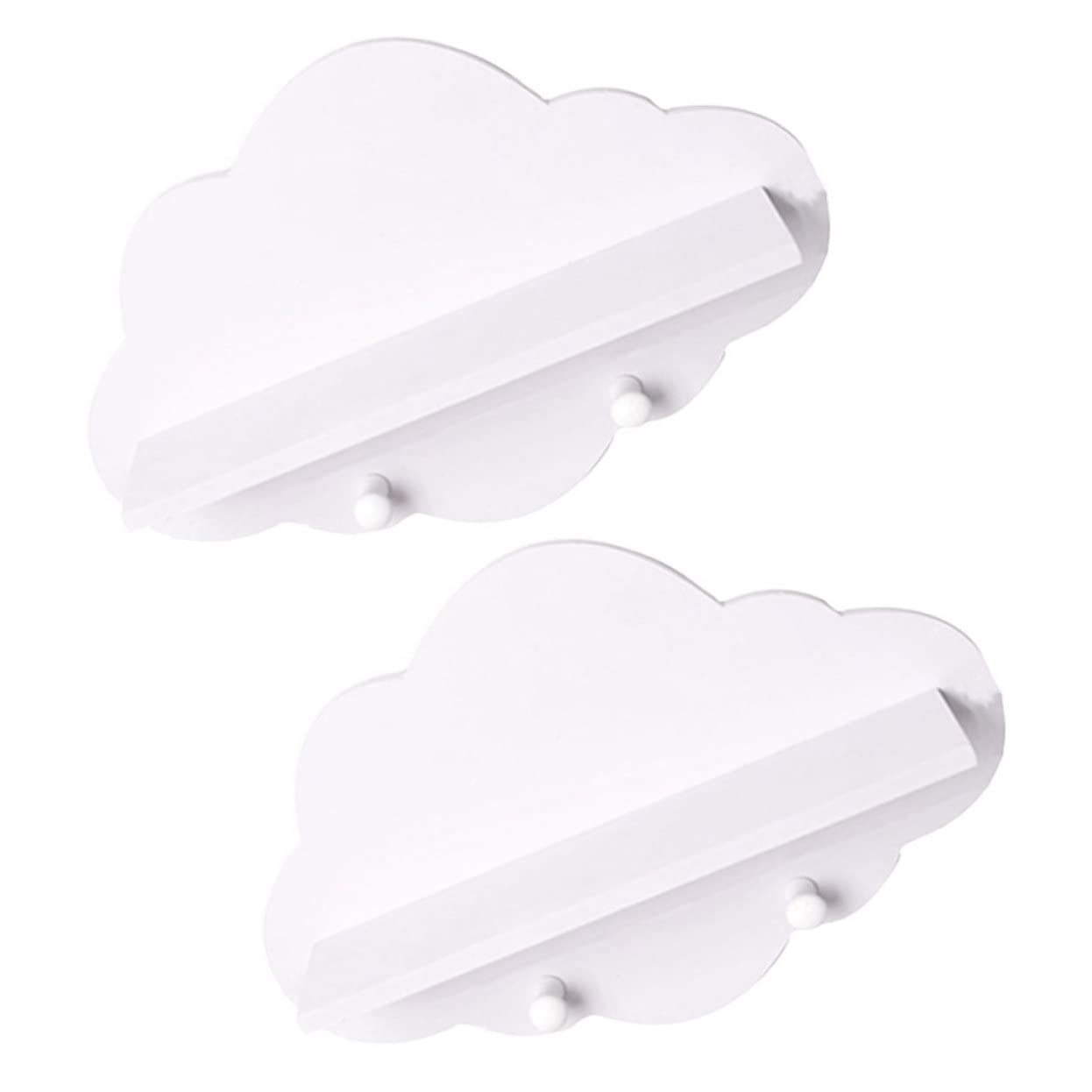 Estantería flotante de madera resistente organizador elegante de pared 2 pzas