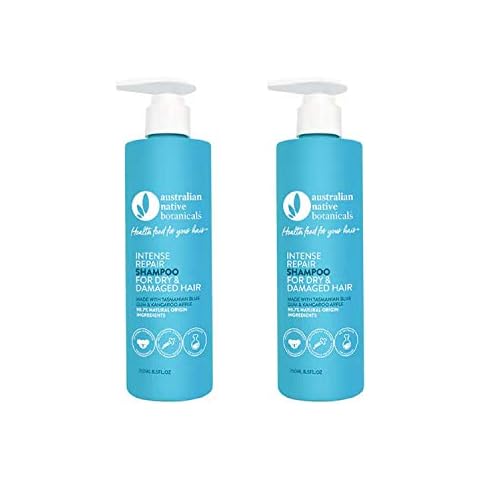 Australian Native Botanicals Intense Repair Shampoo, With Tasmanian Blue Gum & Kangaroo Apple, Suitable For Dry & Damaged Hair - 2 x 250ml Cover
