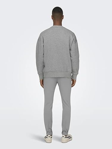 Casaco Moletom Gola Redonda Masculino Careca Blusa de Frio Flanelado Algodão (BR, Alfa, GG, Plus Siz