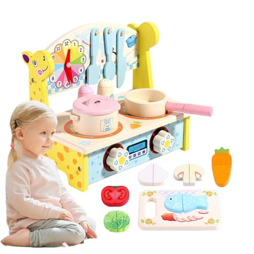 Duroecsain Juega de Cocina para niños, Kids Play Kitchen | Juegos de Cocina Divertidos para niños pequeños - Establecimiento de Cocina para niños de simulación de fingidos