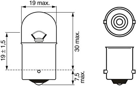 Bosch 207 (R5W) Original equipment car light bulbs - 12 V 5 W BA15s - 2 bulbs