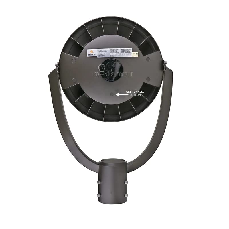 GREENLIGHTDEPOT LED Post Top Light - Selectable Color Temperature - 55W - Bronze - Shorting Cap