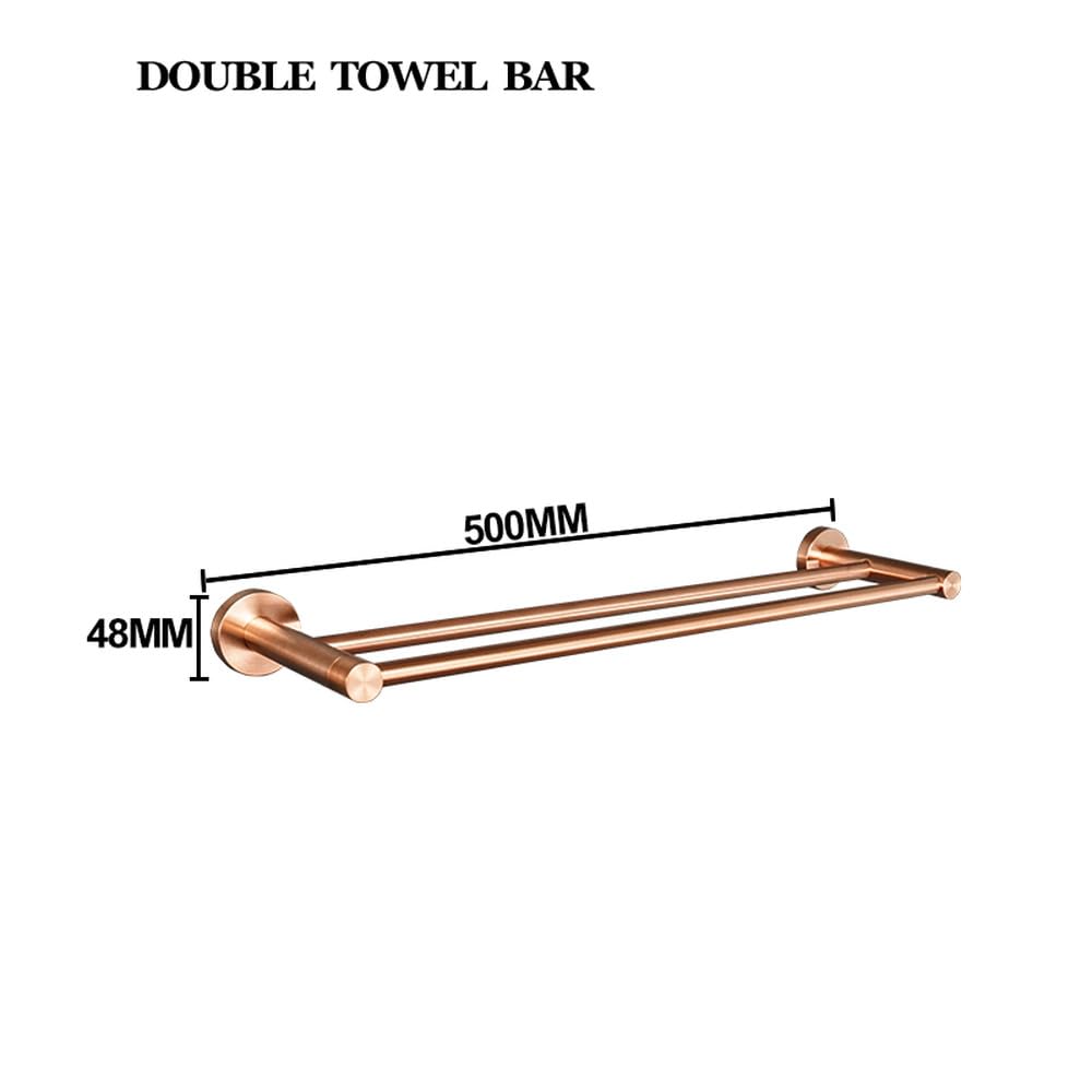 Juego de ganchos para toallas de pared de acero inoxidable cepillado de oro rosa – 4 ganchos para bata de baño para toallas de jabón y accesorios – Decoración elegante y funcional para el hogar