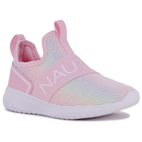Nautica Kids Youth Athletic Fashion Sneaker Running Tennis Shoe Slip On- Boy - Girl Little Kid Big Kid-Aloise-Multi Pink Size-5 thumb #1