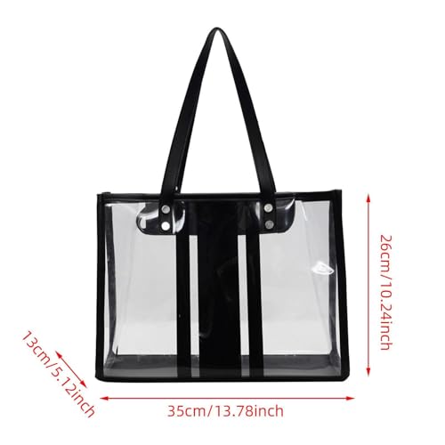 Women Clear Beach Bag Waterproof Tote Bag, for Beach Travel Pool Vacation Picnic3