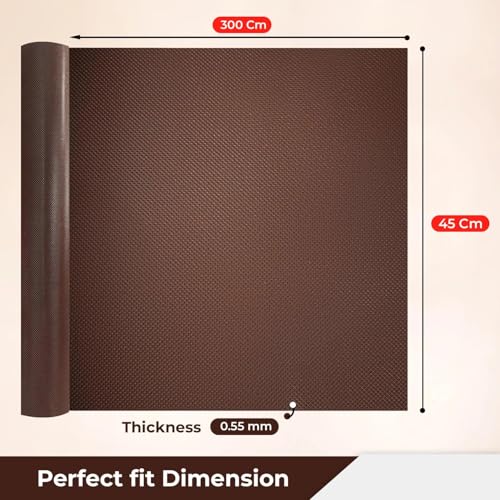 Image of EVA Food Grade Washable Anti Slip Mat /Sheet for Fridge, Shelf Liner, Table, Kitchen Drawer mat (3 Meter) (Brown)