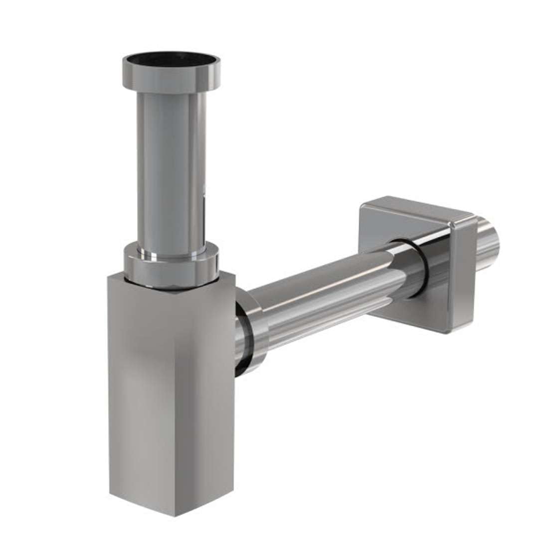 Alcaplast Design Siphon - Geruchsverschluss für Waschtisch Ganzmetall Farbe: Chrom