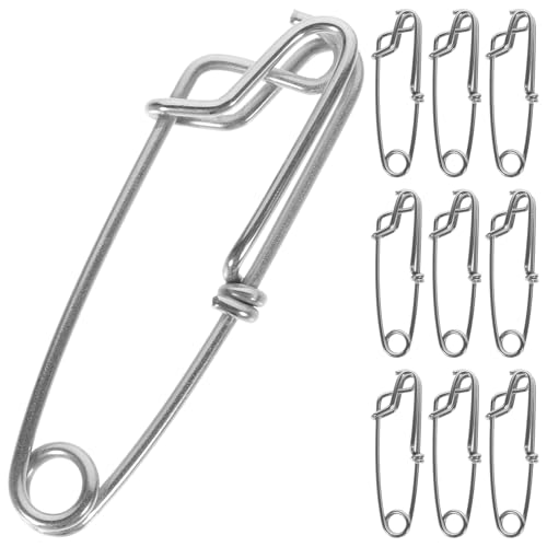 KESYOO �X�e�����X�X�`�[���ނ�N���b�v�X�i�b�v 10�� ���̓t�@�X�g�X�i�b�v�R�l�N�^ ���p�r�ނ莅�ڑ��� ���� �J�j �G�r�ނ�Ή� �^�[�~�i