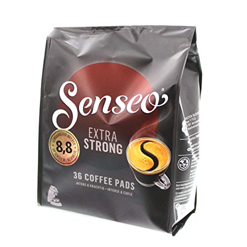 Senseo Kaffeepads Extra Strong / Extra Fuerte, Sabor pleno e intenso, Café para Cafetera, 72 Bolsitas - Imagen 3