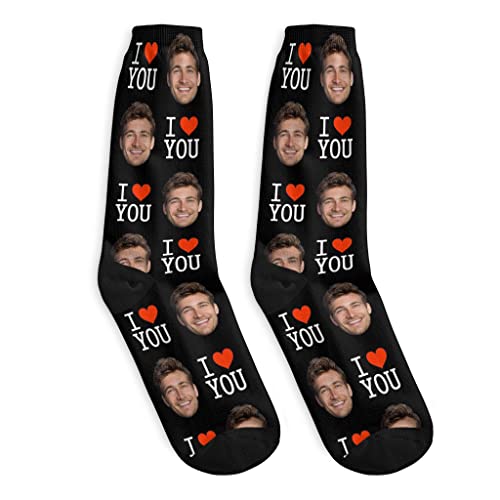 Diykst Custom Face Socks With Picture Personalized Face Socks Funny Crew Photo Socks Birthday Gifts For Men Women #TOP1