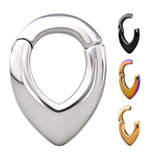 PUNKYOUTH Ear Hanger Weights for Stretched Ear Lobe Stainless Steel Ear Gauges 2g(6mm) Ear Plugs Tunnels Body Piercing Jewelry Kit