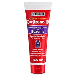 Cortizone-10 Maximum Strength Intensive Healing Itch Relief Lotion for Eczema, 1% Hydrocortisone, Fast-Acting, Anti-Itch Cream for Minor Skin Irritations, Rashes and Inflammation Due to Eczema, 3.5 oz