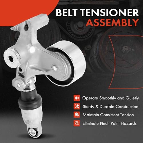 Image of A-Premium Belt Tensioner Assembly with Pulley Compatible with Honda Accord 2018-2019, Civic 2016-2018, CR-V 2017-2018, 1.5L, Replace# 3117059B015