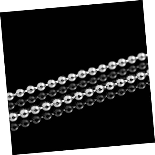 Image of 1Set Ceiling Pull Chain with Connector Beaded Pull Chain Extension for Fan Bed and Light Switch Includes Beaded Chain and Connectors Silver Lamp Accessories