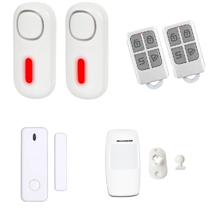 Kit Expert - Alarma inalámbrica potente lista para colocar - 2 sirena remota de 120 dB - ideal apartamento garaje caja sótano