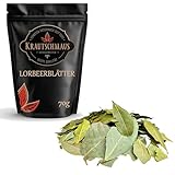 70g Lorbeerblätter von Krautschmaus, zum Würzen, Kochen und Schmoren, schonend getrocknet, intensives Aroma, ohne Zusatzstoffe