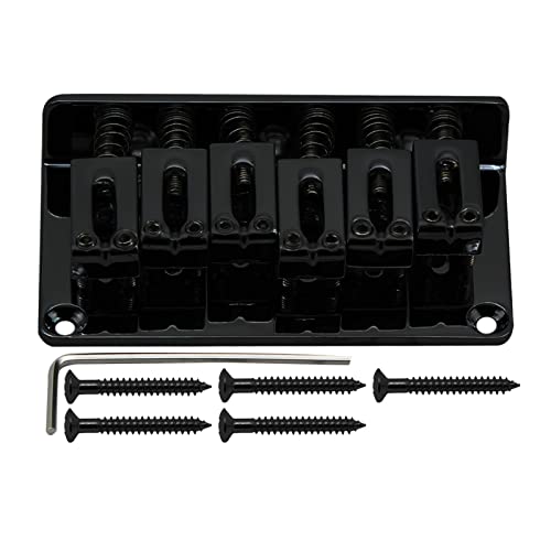 WNWN Puente De Guitarra Hardtail De Carga Superior De La Carga Superior De La Montura De Zinc 73 * 40mm por 6 Cuerdas S T Guitarra Negro O Color Cromo. Puente Partes Guitarra Cover