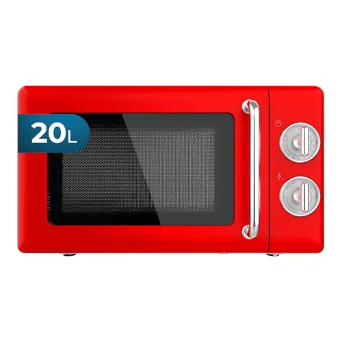 Microondas Mecánico de 20 L Retro Red Imagen de Microondas Mecánico de 20 L Retro Red