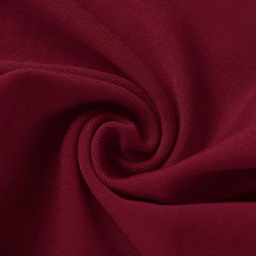 Image of Burgundy Chair Sashes 50 Pack with Gold Buckle Slider, Spandex Wine Red Chair Bands Bows for Folding Chairs Wedding Party Banquet Decor