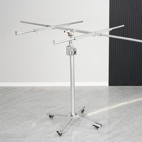 Sheetrock Lift Drywall Lift Extension - 165LBS Capacity Drywall Lift Panel Hoist with Rolling Caster Wheels - Foldable Drywall Lift Sheetrock Lift Easy Assemble & Operation(Height up to 12.1ft)