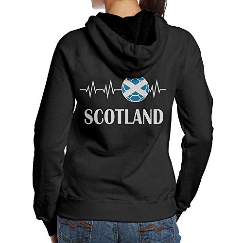 Preisvergleich Produktbild Frauen Fußball Herzschlag Ich Liebe Schottland Pullover Hoodie Sweatshirt
