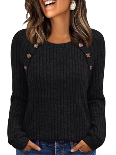 Image of LILLUSORY Womens Tops Long Sleeve Shirts Fall Lightweight Sweaters