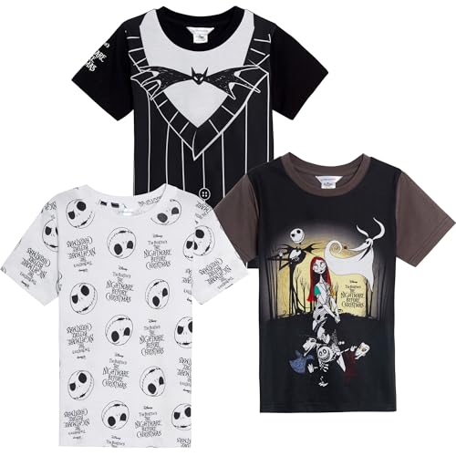 Disney Boys Nightmare Before Christmas T-Shirts (Pack of 3) 3-4 Years Multi