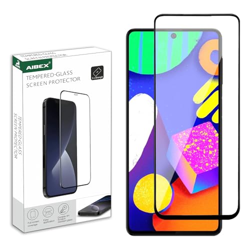 Image of AIBEX Tempered Glass for Samsung F62 5G| 9H Hardness | Anti-Glare & Anti-Fingerprint | Water Resistant | Edge-to-Edge Full Screen Protector | Bubble-Free Installation