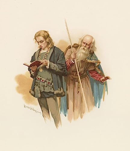 Tableau Hamlet lecture décoration murale vintage Harold Copping pour habiller un grand mur vide