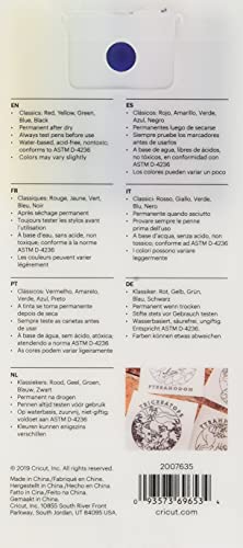 Stylos à Pointe Fine Cricut Classics Pointe de 0.4mm Sans Acide Boîte de 5 Feutres