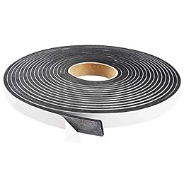 Foam Seal Tape 26 Feet Long, 1/2 Inch Wide x 1/8 Inch High Density Foam Strip Weather Stripping for Door and Window Insulation