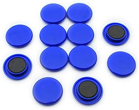 Large White Planning Office Magnets for Fridge, Whiteboard, Noticeboard, Filing Cabinet - 40mm dia x 8mm high - Pack of 12