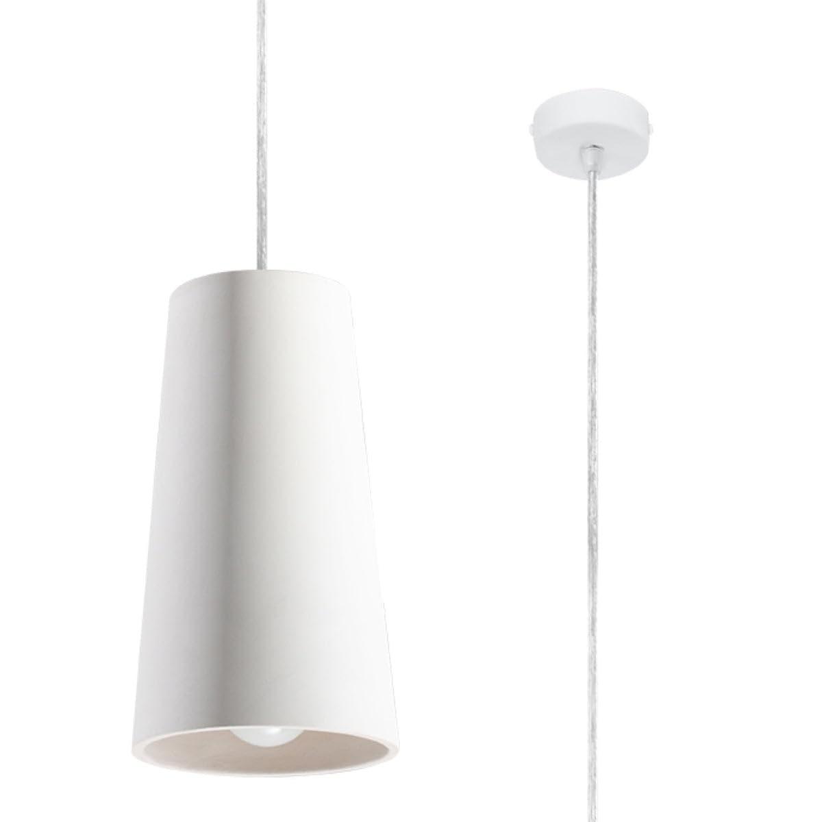 Sollux Lighting Gulcan Ceramic White 1 Light Classic Pendant Ceiling Light from B&Q