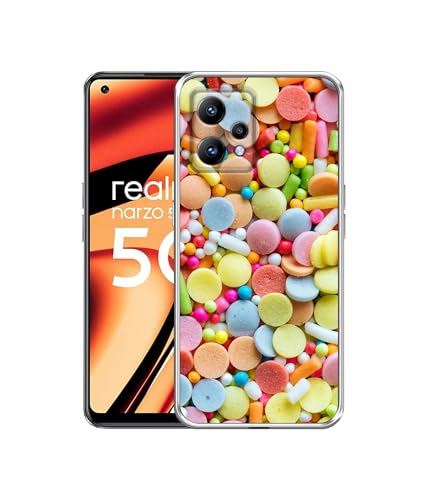 Image of Amazon Brand- Solimo Candies Printed Silicon Soft TPU Back Case Cover Compatible for Realme Narzo 50 Pro 5G