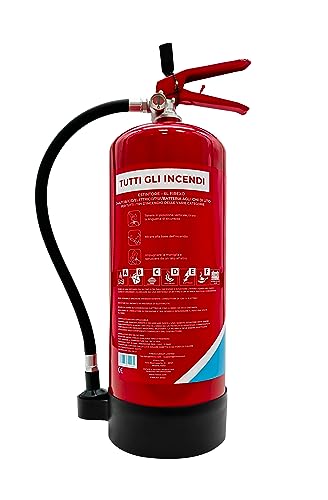 Firexo Estintore (6 Liter) - Fire Extinguisher Per Casa, Ristorante, Cucina, Camper, Lavoro, Barca, Camino - Estintore Per Tutte Le Classi Di Incendio