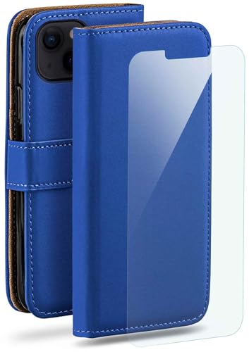 Étui iPhone 14 Plus moex bleu avec porte-cartes et support vidéo