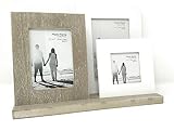 Un conjunto encantador de 3 marcos de fotos de estilo Shabby Chic, de madera, con una diferencia.