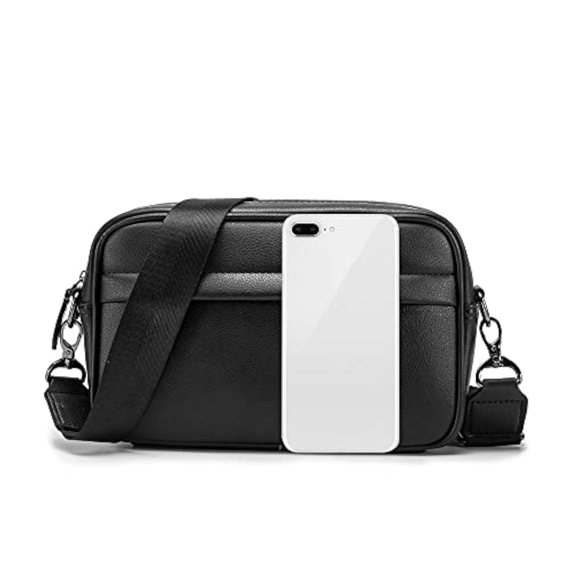 Men's Durable Black Shoulder Bag