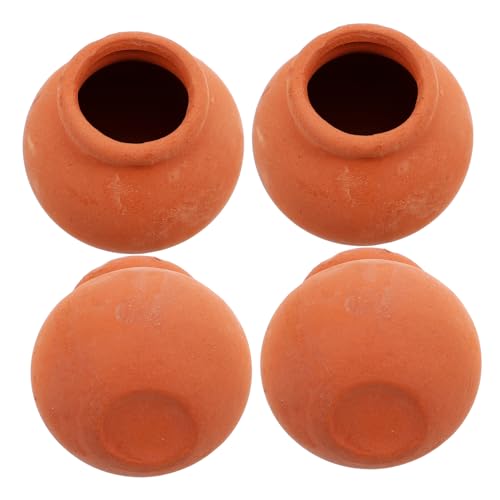 YARNOW 4pièces Pots Miniatures Argile pour Cactus Et Plantes Succulentes Lot pour Décoration De Jardin De Fées Et Maison De Poupée