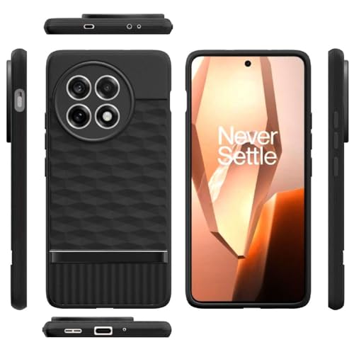 Image of Shockproof Case for OnePlus 13R 5G | Full Camera Protection | TPU Flexible Back Cover for OnePlus 13R 5G (Matte Black)