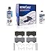 Detroit Axle - Front Brake Kit for Toyota Tundra Sequoia Land Cruiser Lexus LX570 Drilled and Slotted Brake Rotors Ceramic Brakes Pads Replacement : 13.89 inch Front Rotor